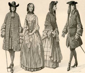 Klær under regjeringene til Charles II, James II, William og Mary 1682-1700, 1903, 1937.