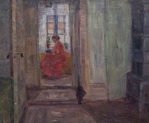 Interiør (olje på lerret)