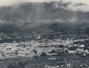 Cape Town og Table Mountain (s/hvitt bilde) av South African Photographer