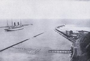 Inngang til Durban Harbor (s/hvitt bilde) av South African Photographer