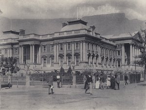Houses of Parliament, Cape Town (s/hvitt bilde) av South African Photographer