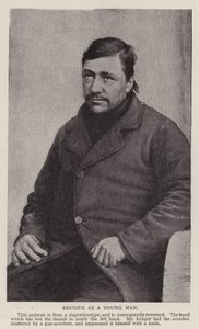 Kruger som ung mann (s/hvitt bilde)
