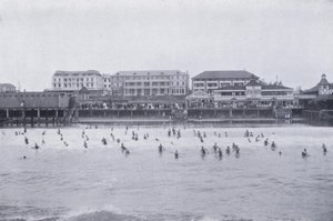 Ocean Beach, Durban (s/hvitt bilde) av South African Photographer
