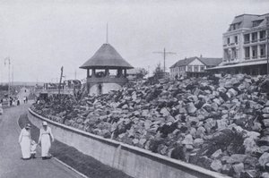 Rockery on the Beach, Durban (s/hvitt bilde) av South African Photographer
