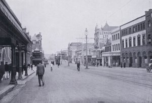 West Street, Durban (s/hvitt bilde) av South African Photographer