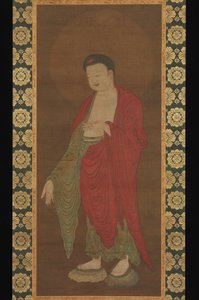 Buddha Amitabha som stiger ned fra sitt rene land