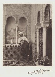Albert F Calvert, portrett og signatur (litho-farge) av Spanish Photographer