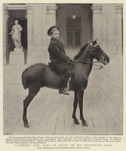 Alfonso XIII, konge av Spania, på sin favorittponni