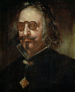 131-0795082 Portrett av Francisco de Quevedo y Villegas (1580-1645) (olje på lerret) av Spanish School