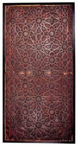 Et Mudejar geometrisk tak, Sør-Spania, sannsynligvis Sevilla (malt tre) av Spanish School