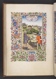 Legg til MS 50004 f.32v Bebudelse til hyrdene, fra en 'timebok' (blekk, farge og gull på pergament) av Spanish School