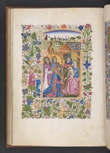 Legg til MS 50004 f.37v Adoration of the Magi, fra en 