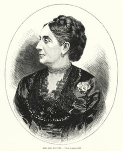 Adelaide Ristori , italiensk skuespillerinne (litho) av Spanish School