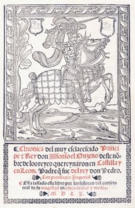 Alfonso XI, konge av Castilla og Leon, til hest, 1551 av Spanish School