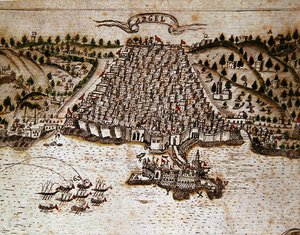Alger (penn og blekk og akvarell på papir) (detalj av 268751) av Spanish School