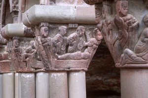 Arcade-hovedstad som skildrer Lasarus