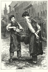 Kunstnerisk entusiasme (litho) av Spanish School