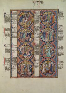 Moralisert Bibel fra San Luis, Tome II, 7v av Spanish School