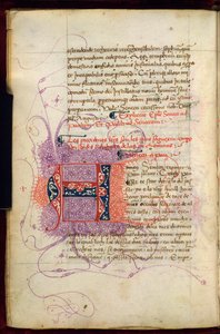 Burney 252, f. 4v, Puzzle initial 
