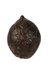 Utskåret kokosnøttpengebørn, spansk kolonial, ca. 1800 (kokosnøtt) av Spanish School