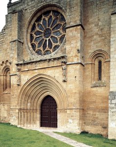 Collegiate Church of Santa Maria del Manzano, Castrojeriz, Burgos, Spania av Spanish School