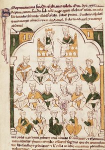 Council of Toledo, miniatyr i "Primacy of the Toledan Church" av Spanish School