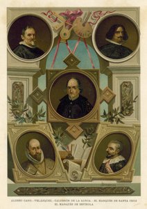 Berømte spanske historiske skikkelser fra det 17. århundre av Spanish School