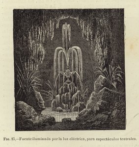 Fontene opplyst av elektrisk lys, for briller av Spanish School