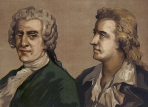 Friedrich Gottlieb Klopstock og Friedrich Schiller, tyske poeter av Spanish School