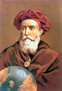 IND 123 0784502/2 Vasco da Gama (ca. 1469-1525) portugisisk navigatør av Spanish School