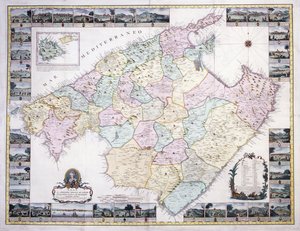 Kart over øya Mallorca, 1785