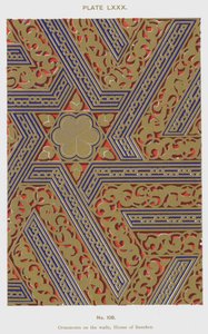 Ornamenter på veggene, House of Sanchez (farge litho) av Spanish School