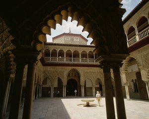 Uteplass i Real Alcazar av Spanish School