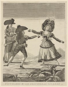 Pistolees and las sequidillas boleras, ca. 1790-99 av Spanish School