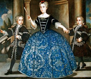 Portrett av Donna Maria de Montaner y Canglada (olje på lerret) av Spanish School