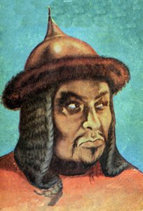 Portrett av Genghis Khan (Temudjin av Spanish School