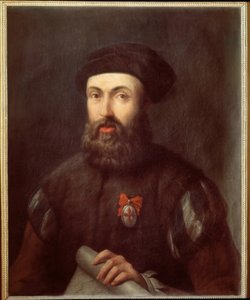 Portrett av den portugisiske navigatøren og oppdageren Ferdinand Magellan av Spanish School