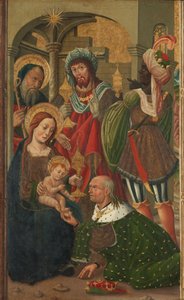 The Adoration of the Kings, ca. 1490 (tempera på panel) av Spanish School