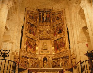Altertavlen i Collegiate Church av Spanish School
