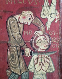 Martyrdommen til St. Margaret av Antiokia, detalj fra alteret foran fra klosteret Santa Margarida de Vilaseca (tempera på eikepanel) av Spanish School