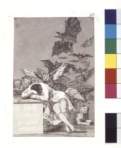 The Sleep Of Reason produserer monstre (etsing og akvatint) av Spanish School