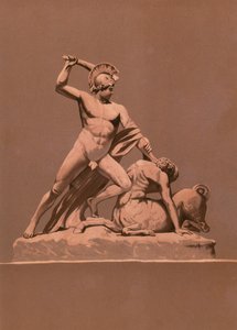 Theseus dreper minotauren av Spanish School
