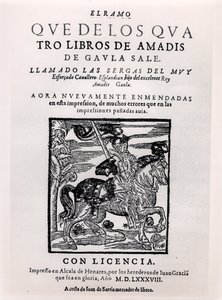 Tittelside til Amadis de Gaula, 1588 av Spanish School