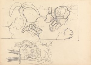 Cave of the Golden Calf: Tree House, Design for paneler med dyr av Spencer Frederick Gore