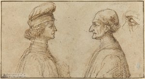 Byste av to menn [recto] av Sperandio