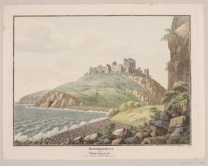 Hammershus på Bornholm. Sett fra sørsiden av Søren L. Lange