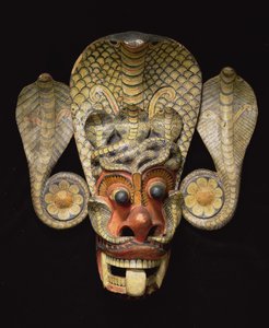 Sri Lankas maske (malt tre)