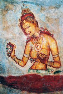 Jomfruene til Sigiriya, freskomaleri, Sigiriya arkeologiske område (Unescos verdensarvliste
