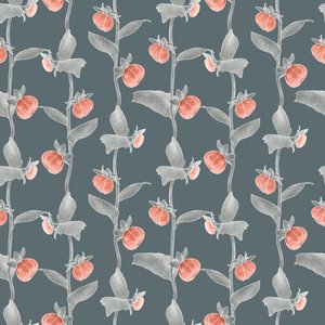 Dahlia-koordinatmønster colorway 1, 2020 (grafittblyant og digital) av Stacy Hsu