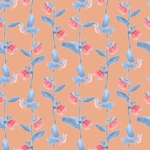 Dahlia-koordinatmønster colorway 2, 2020 (grafittblyant og digital) av Stacy Hsu
